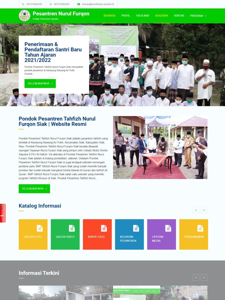 screencapture website nurulfurqon-ponpes-id