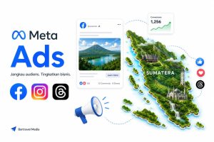 Jasa Facebook Ads oleh PT Bertravel Media Internasional. Solusi iklan Meta profesional untuk pelaku bisnis di kota kota di sumatra.